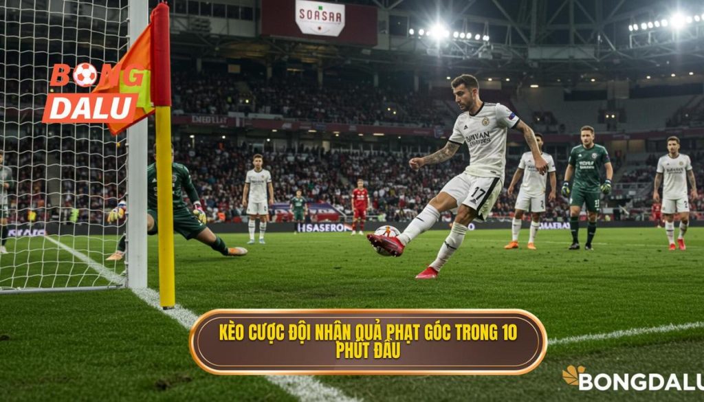 Kèo cược đội nhận quả phạt góc trong 10 phút đầu